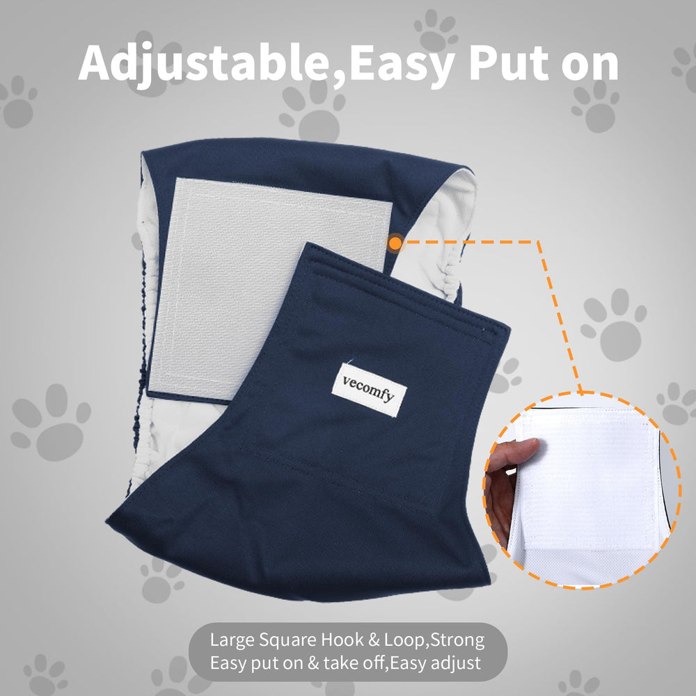 Vecomfy belly bands help keep homes cleaner and carpets drier.