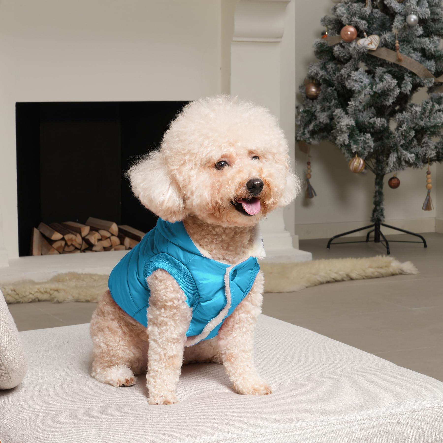 Vecomfy dog coat elastic edges ensure secure, comfortable fit