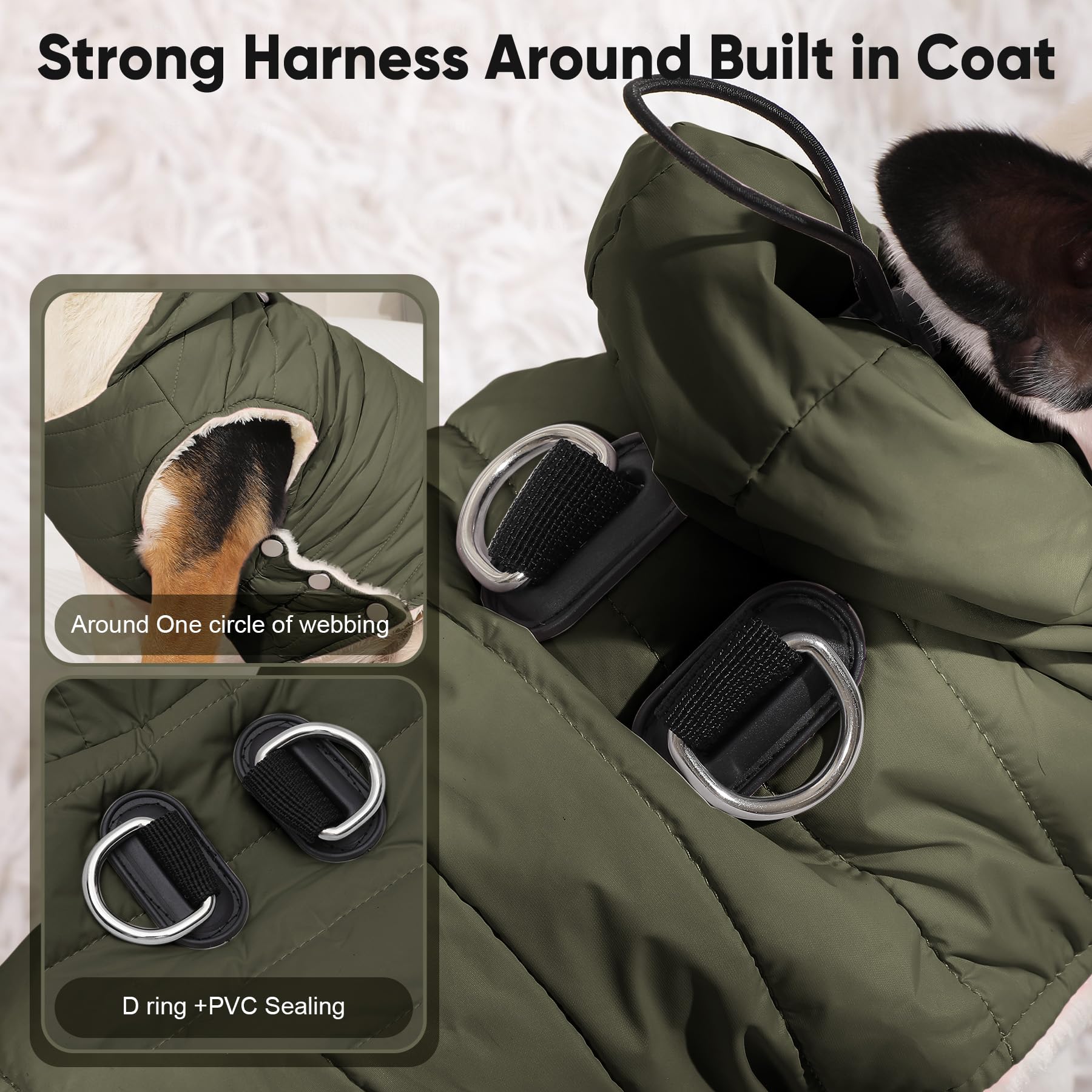 Vecomfy hoodie chest harness point demonstrates sturdy anchor for daily wear