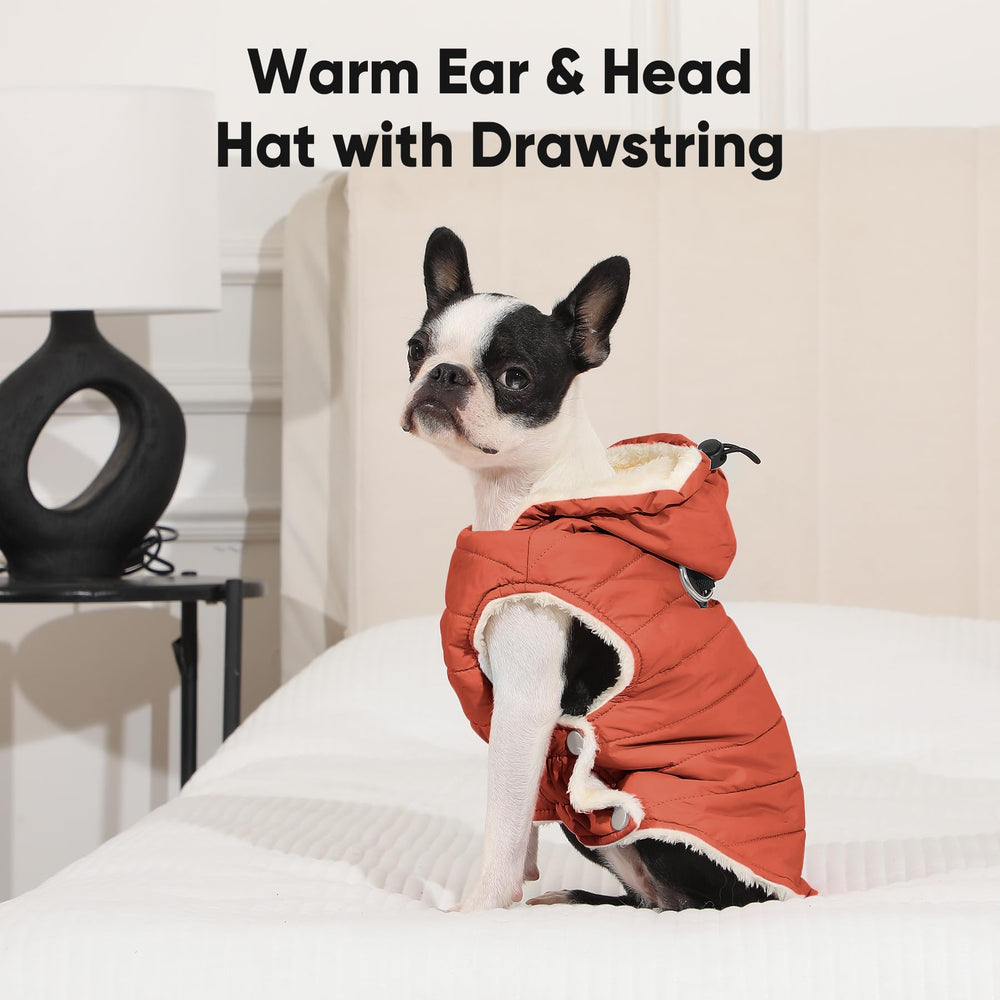 Vecomfy fleece lining dog hoodie drawstring hood demonstrates adjustable head protection
