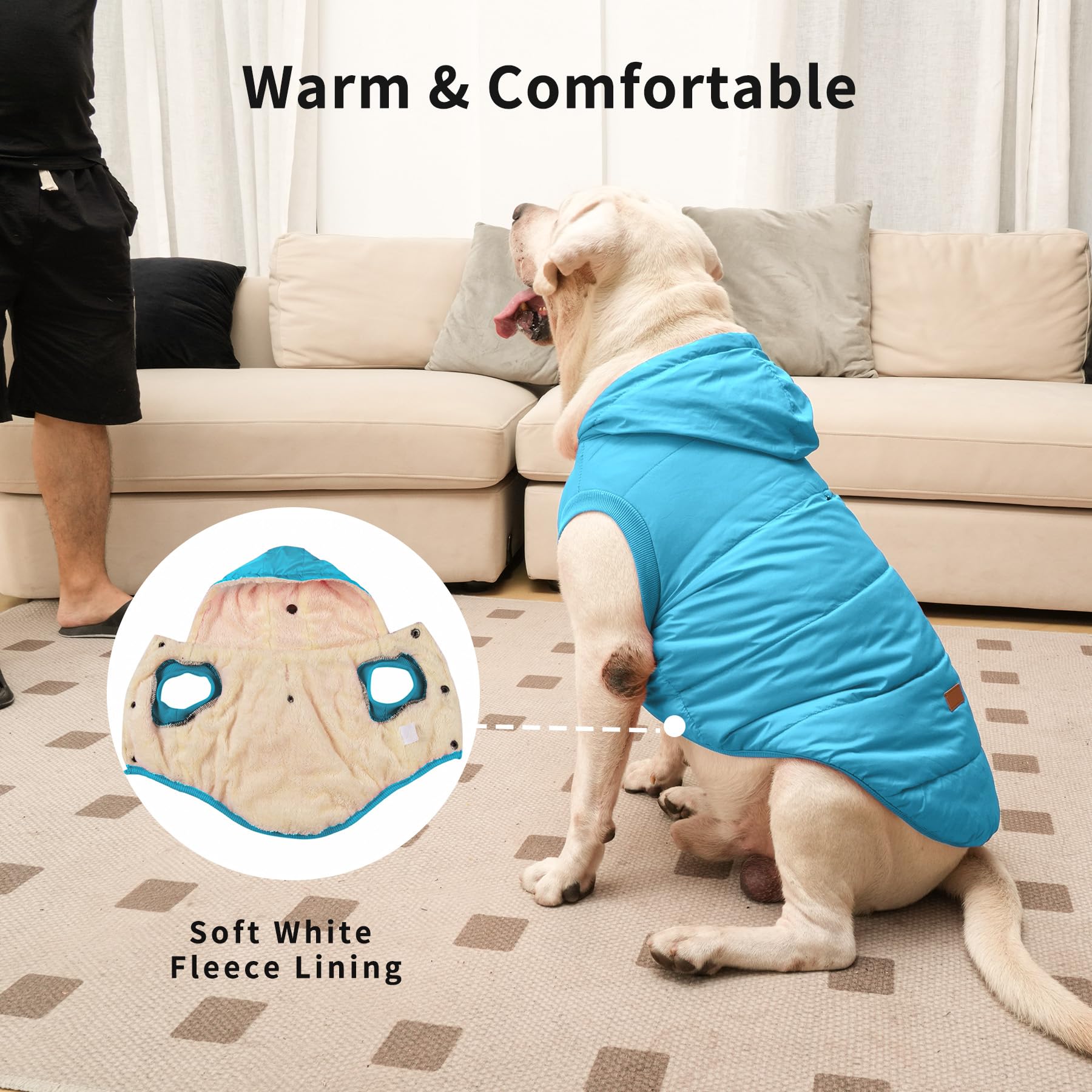 Vecomfy hoodie hood closeup highlights ear protection and snug fit