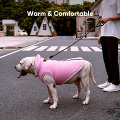 Vecomfy hooded dog coat with shawl mode for extra warmth.