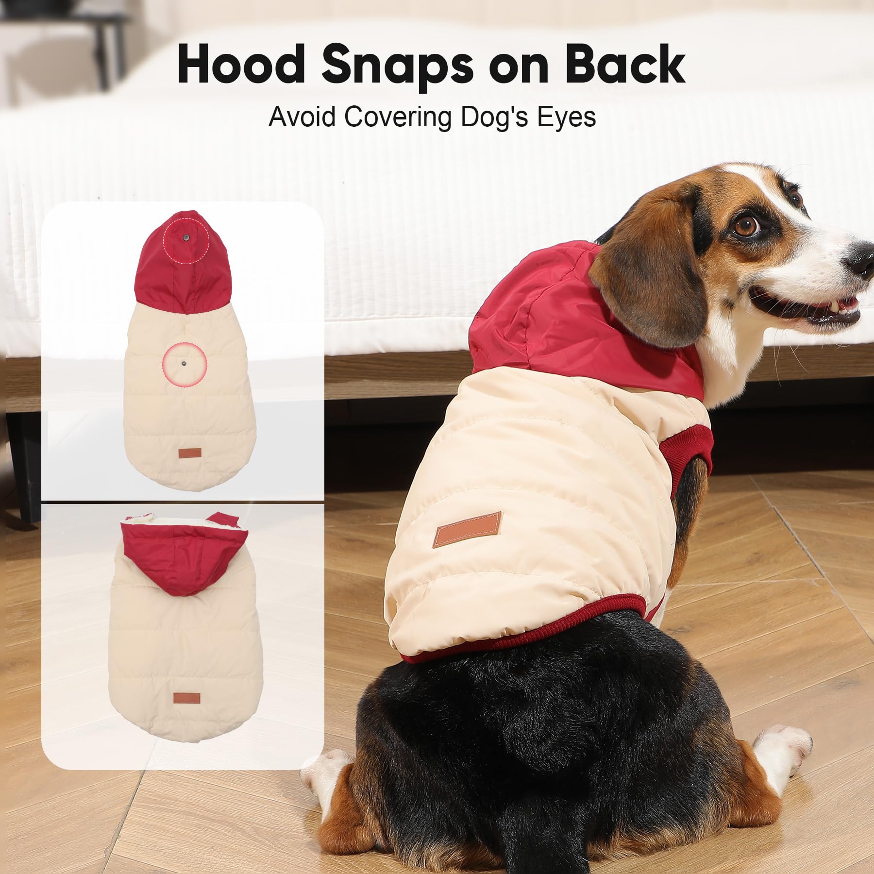 Vecomfy hoodie size guide label helps buyers choose the right fit.