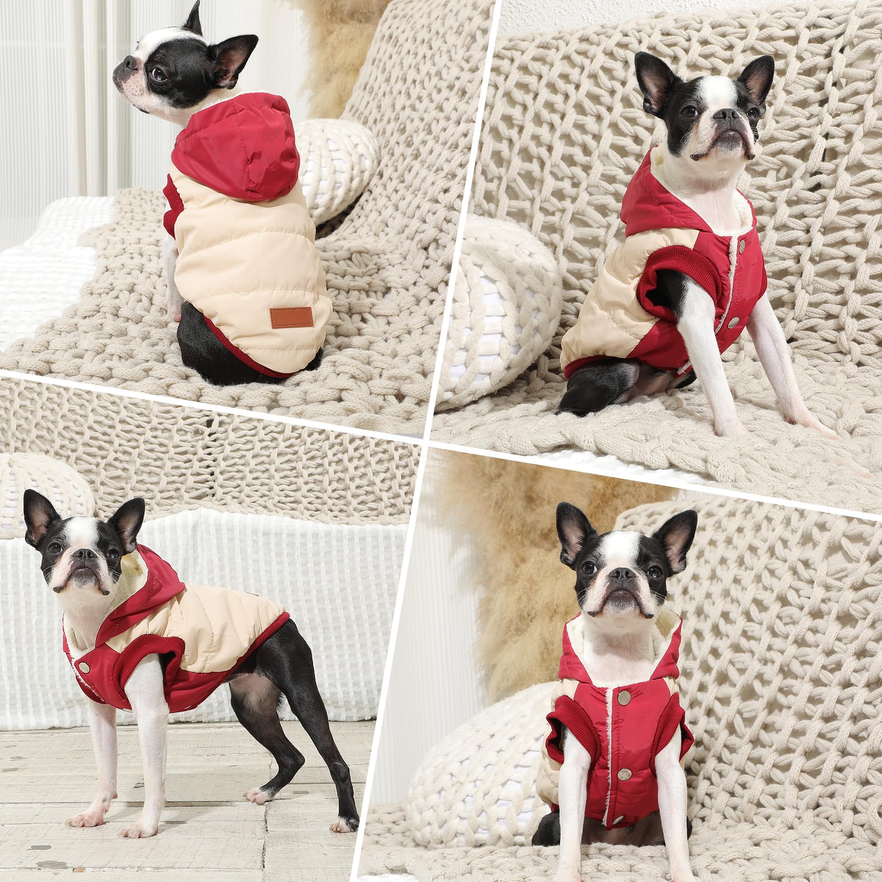 Vecomfy leash-hole detail enables easy leash attachment without removing coat.