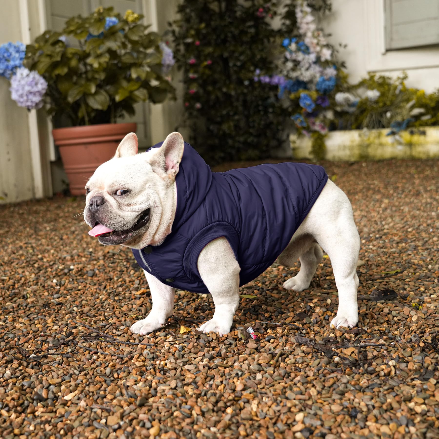 Vecomfy soft polyester fabric hoodie blue material detail for comfort