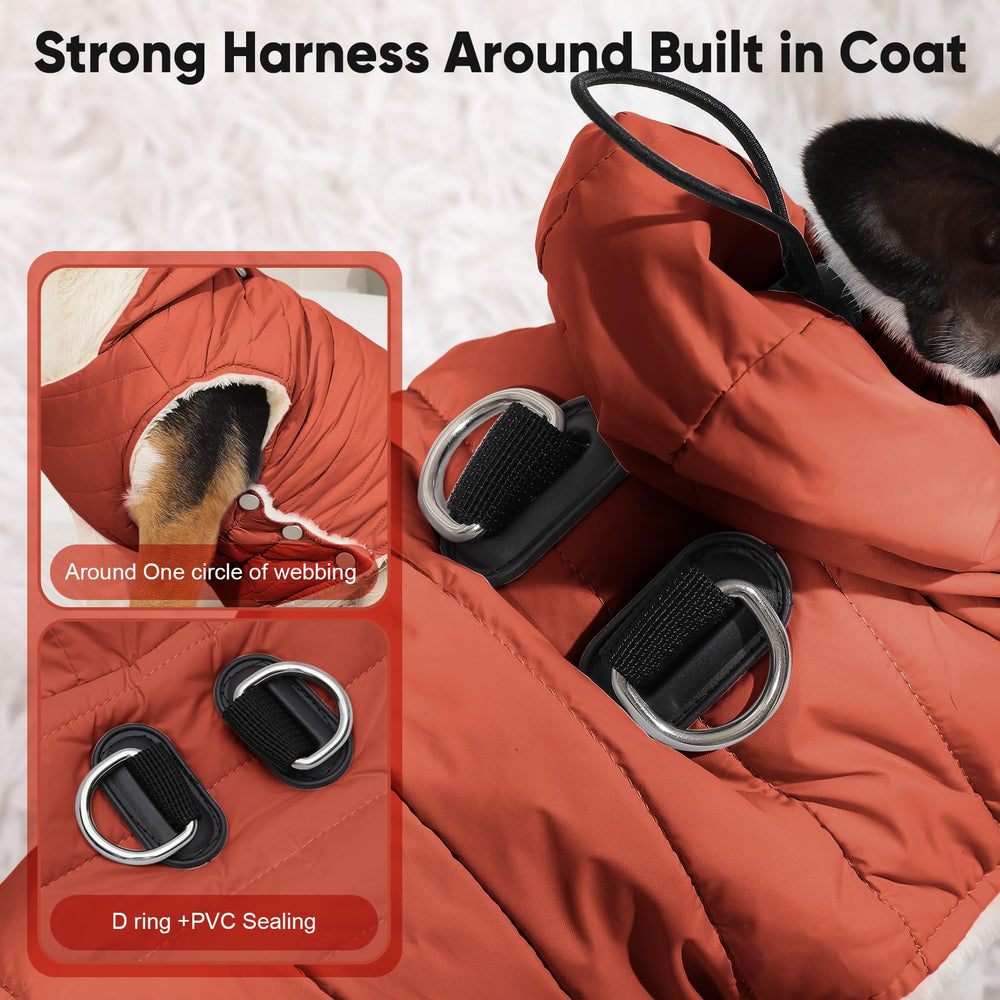 Vecomfy winter coat with drawstring hood shows adjustable warmth for ears and head.