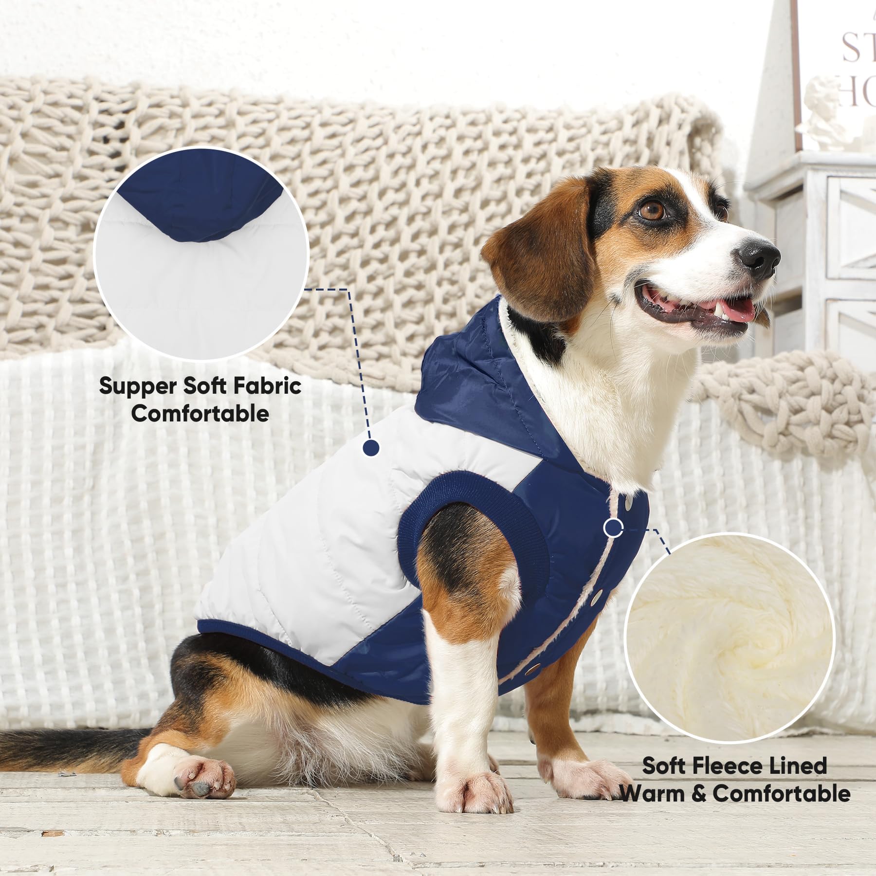 Vecomfy XL size-chart image confirms best fit for large dogs