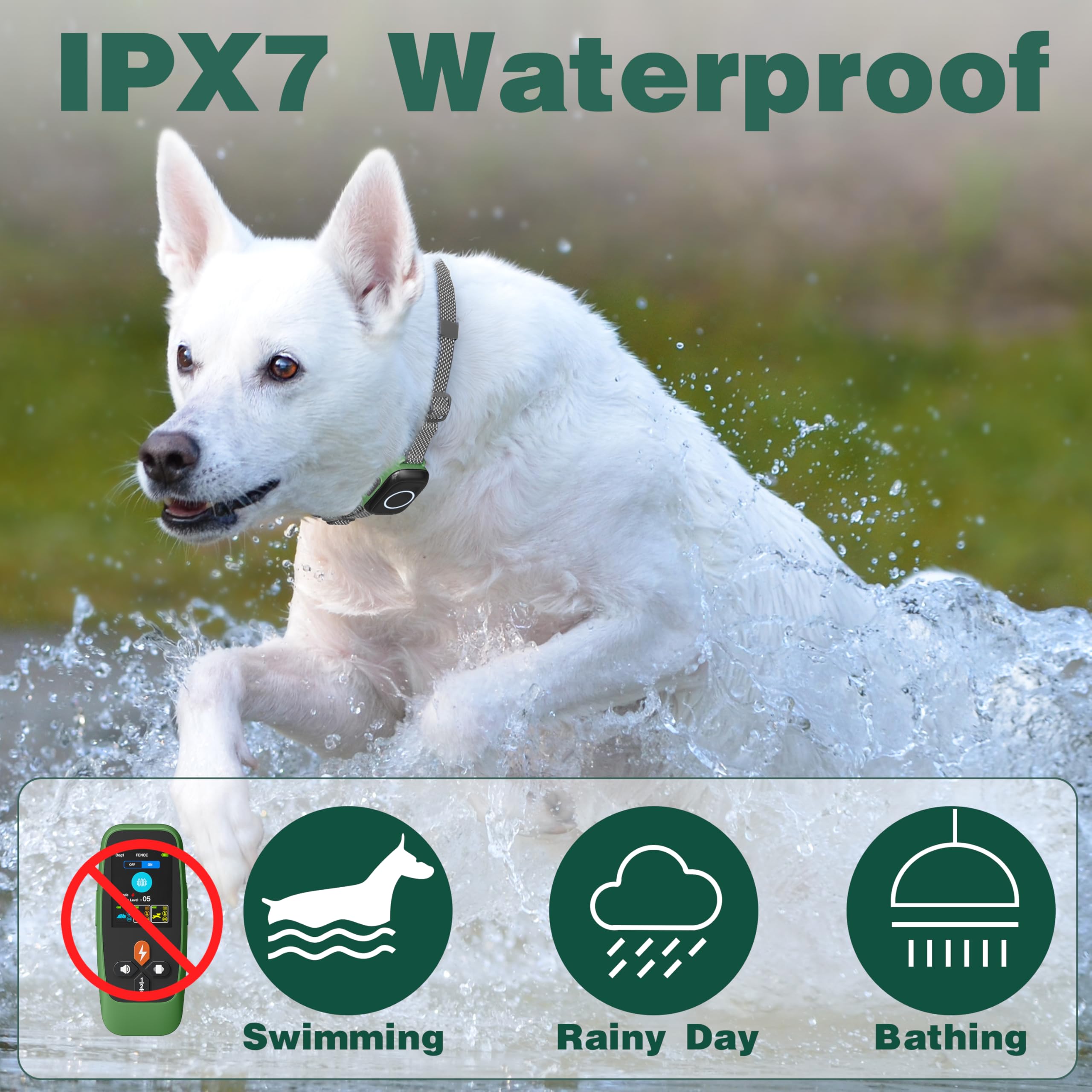 Veconix breathing-light improves nighttime visibility to locate your dog quickly.