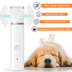 Veeconn dog clippers heads and nail grinder display complete trimming options.