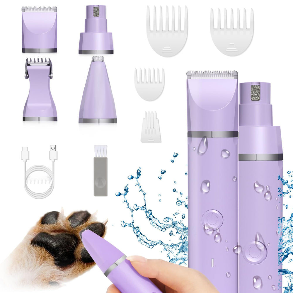 Veeconn dog grooming clippers kit front view for cordless, quick grooming sessions.