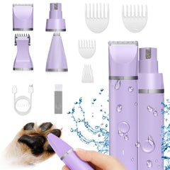 Veeconn dog grooming clippers kit front view for cordless, quick grooming sessions.