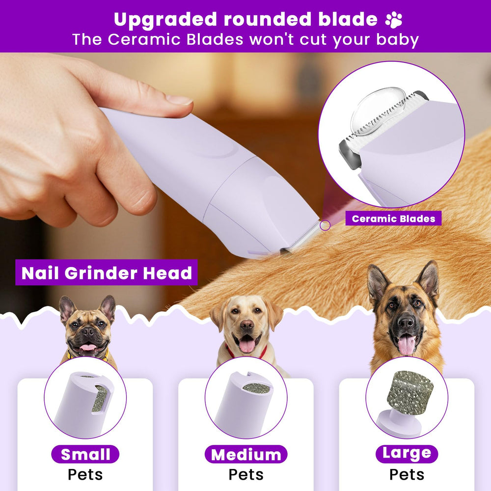 Veeconn paw-trimmer-ultra-quiet-45db keeps pets calm during trimming.