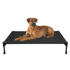 Veehoo outdoor-elevated-dog-bed-42x30 provides stable outdoor lounging.