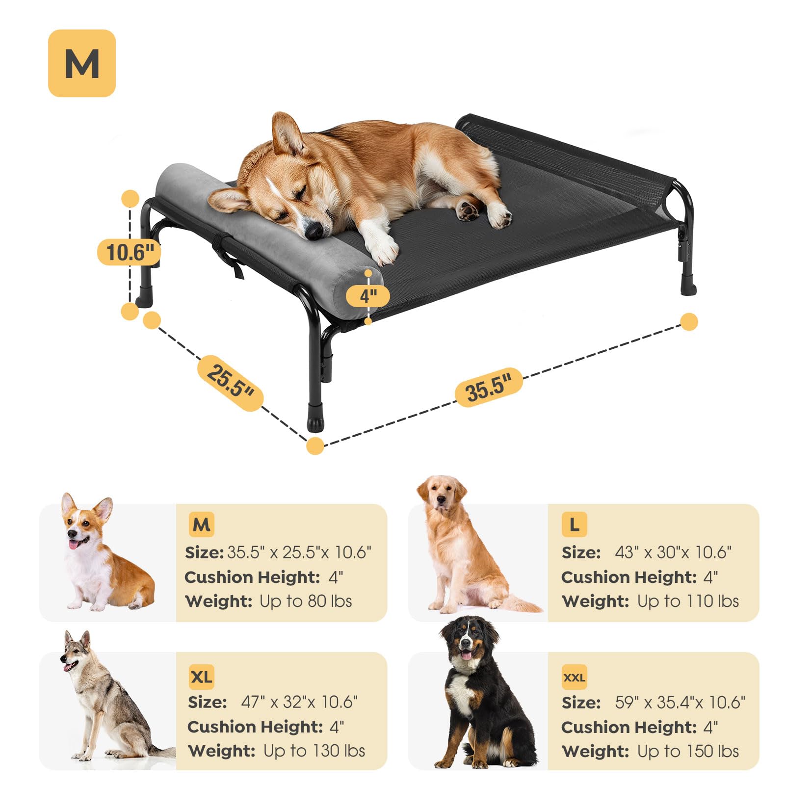 Veehoo anti-slip feet under-bed keep the bed steady on various floors.