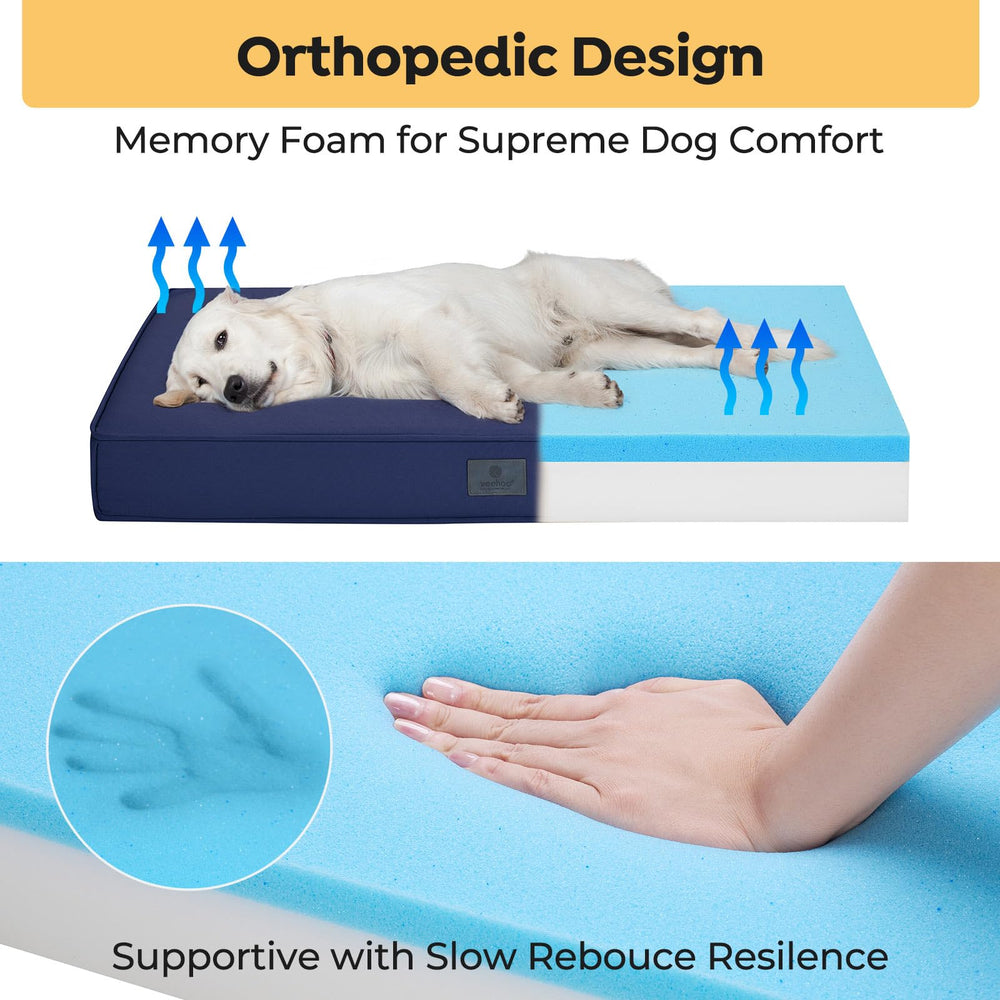 Veehoo chew-proof dog bed xl crate-fit 42-inch size for large dogs