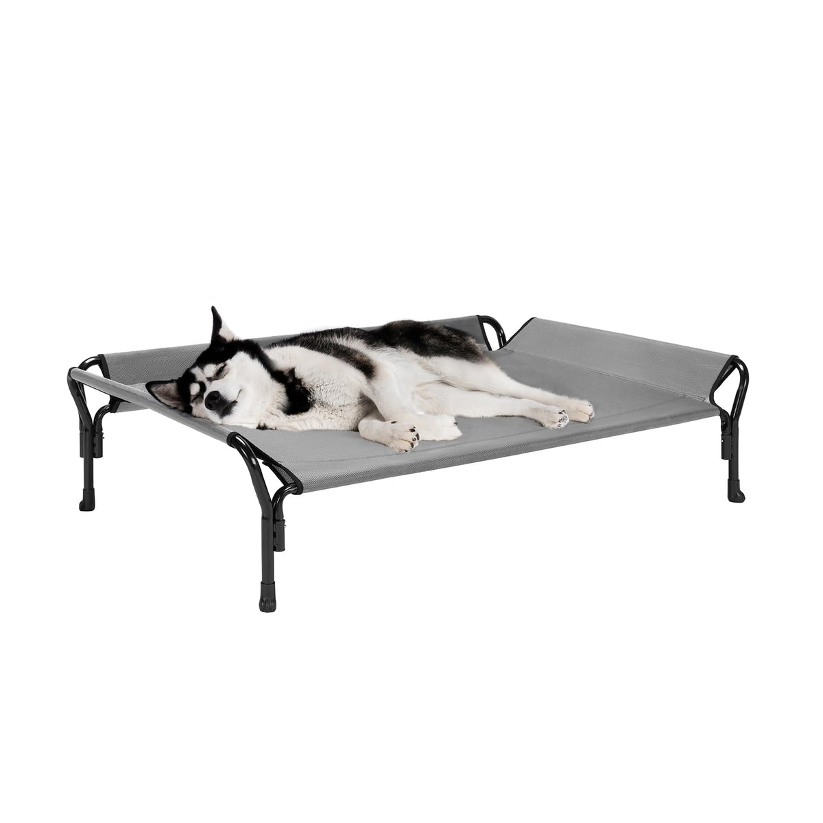 Veehoo cooling elevated dog bed in 47x32 layout for large breeds with open mesh