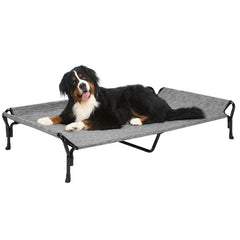 Veehoo cooling elevated dog bed frame shows large sleeping area for big breeds