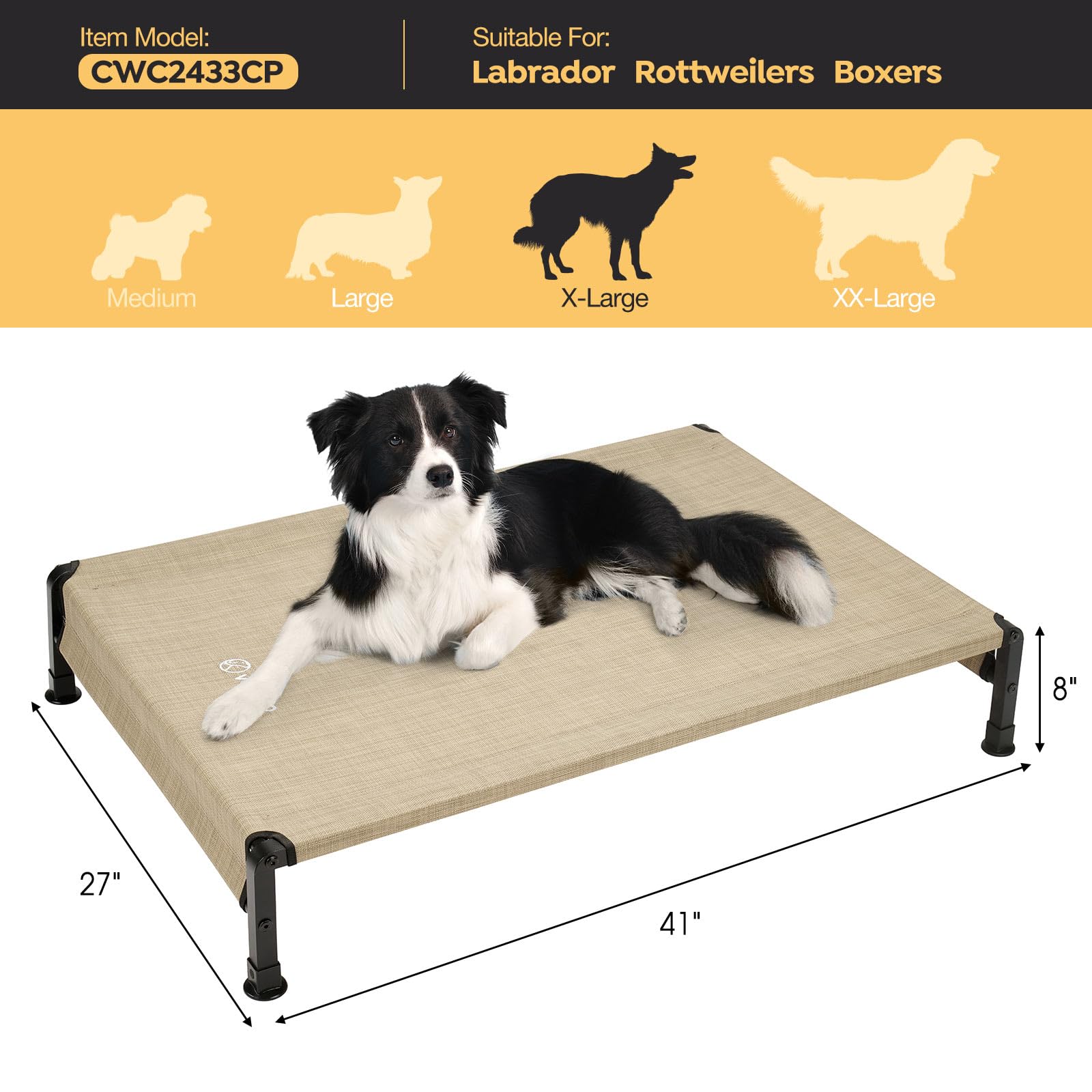 Veehoo bed anti-slip silicon feet prevent shifts on varied floors.