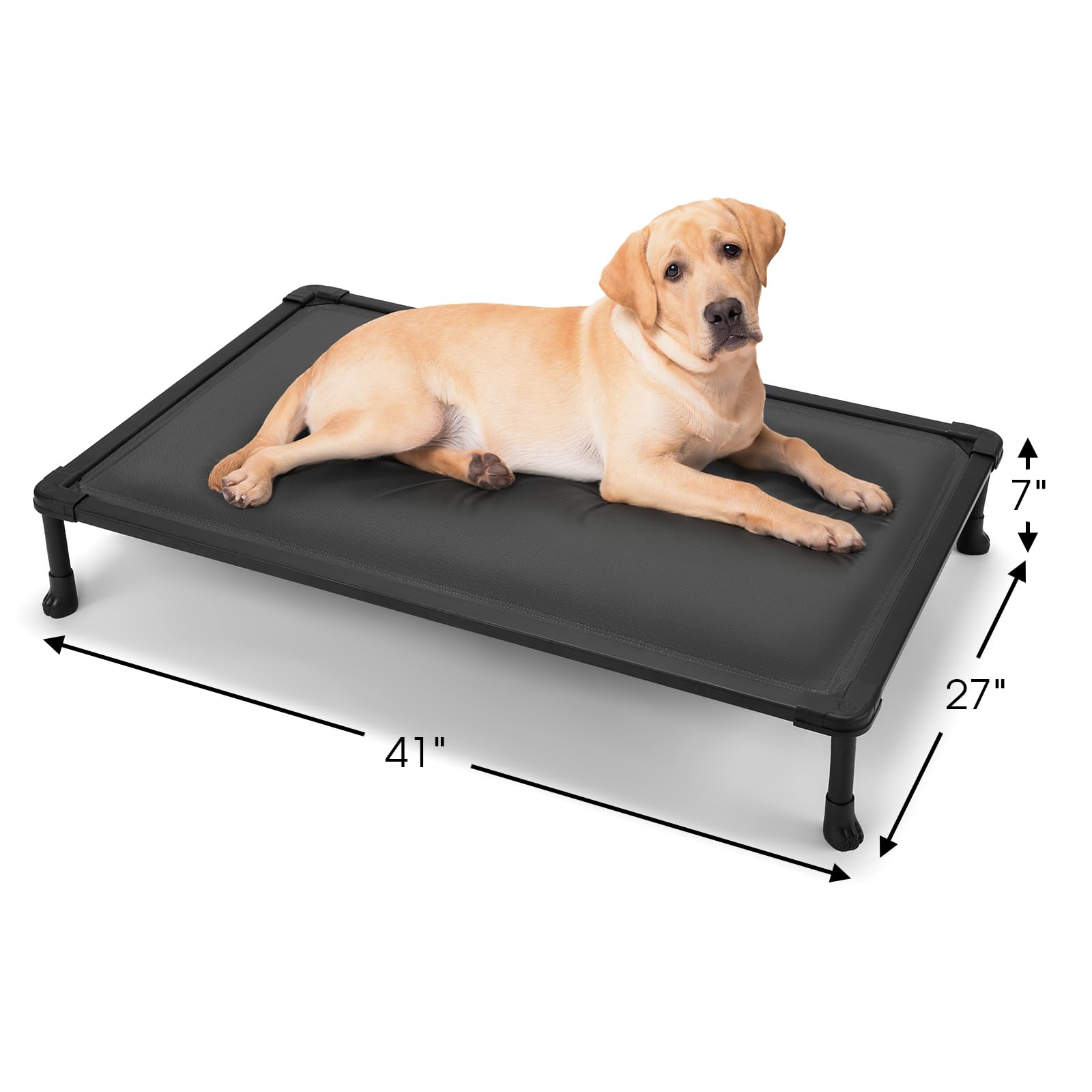 Veehoo dog bed outdoor use shows durable design for porch, yard, or campsite.