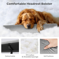 Veehoo headrest bolster removable shows soft PP cotton neck support for relaxed sleeping.