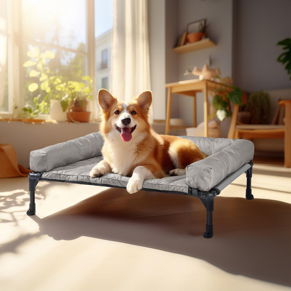 Veehoo indoor-outdoor use demonstrates versatile, easy-to-clean pet bed for homes.