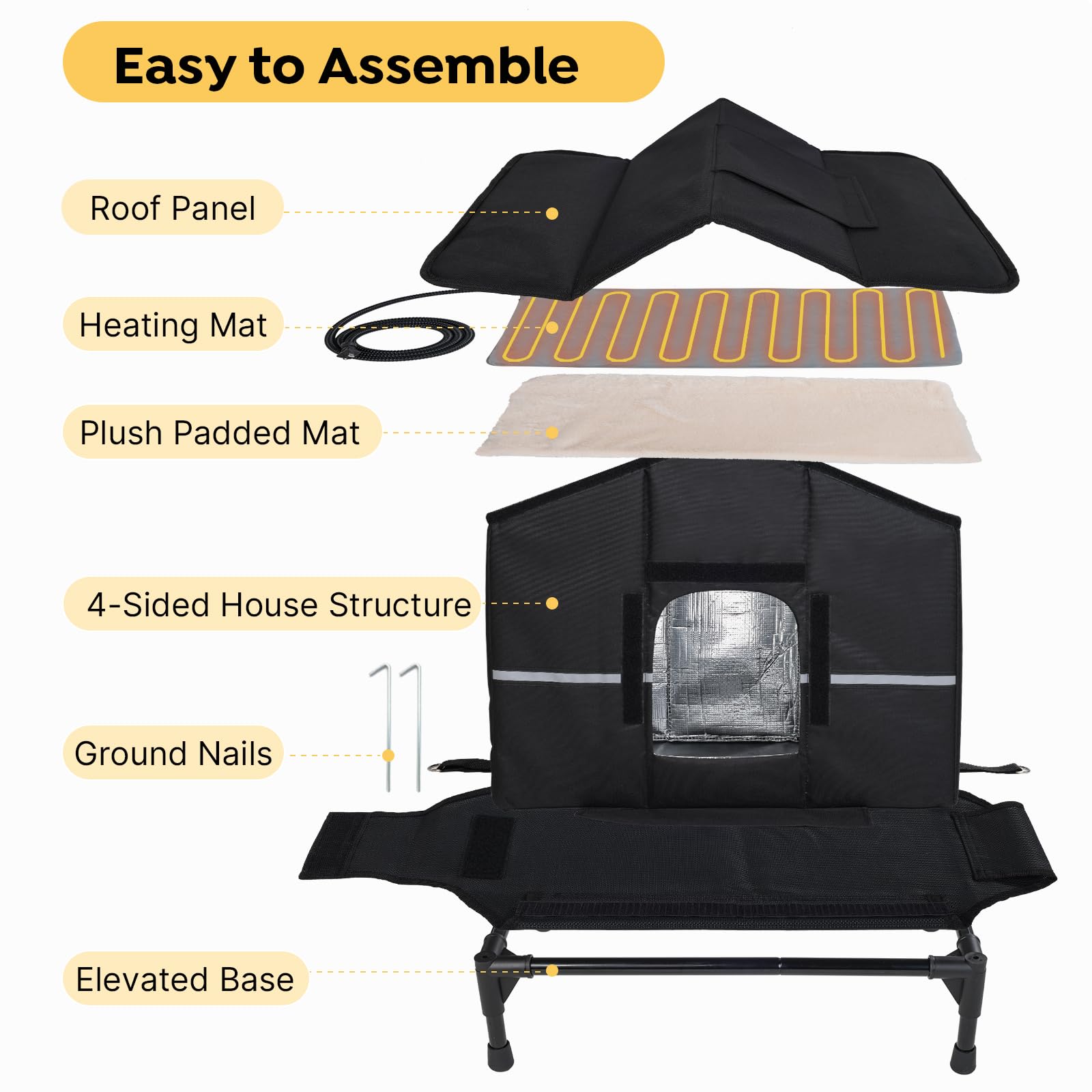 Veehoo quick-open design enables easy tool-free assembly and cleaning.