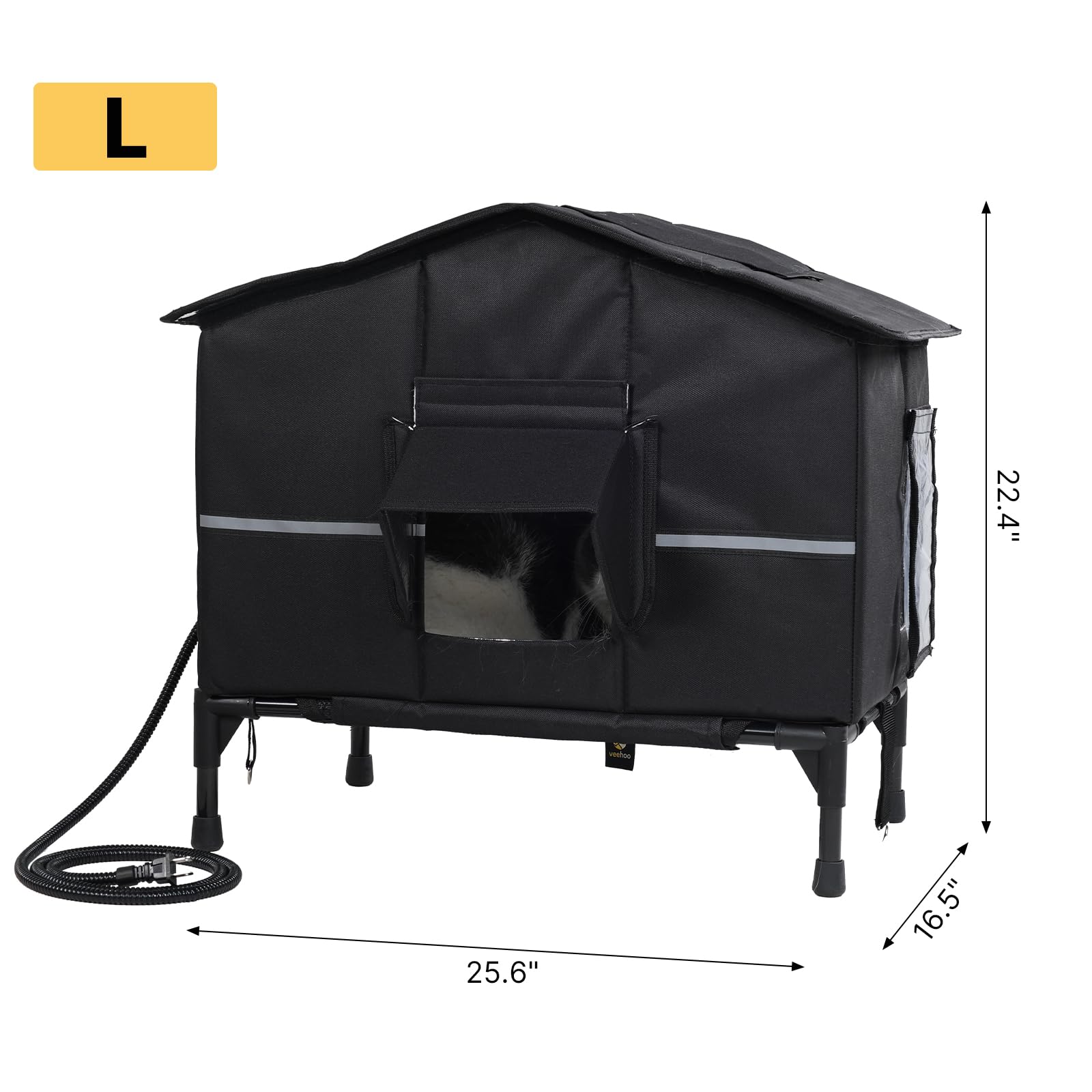 Veehoo UL-tested heating pad supports steady warmth for feral cats.