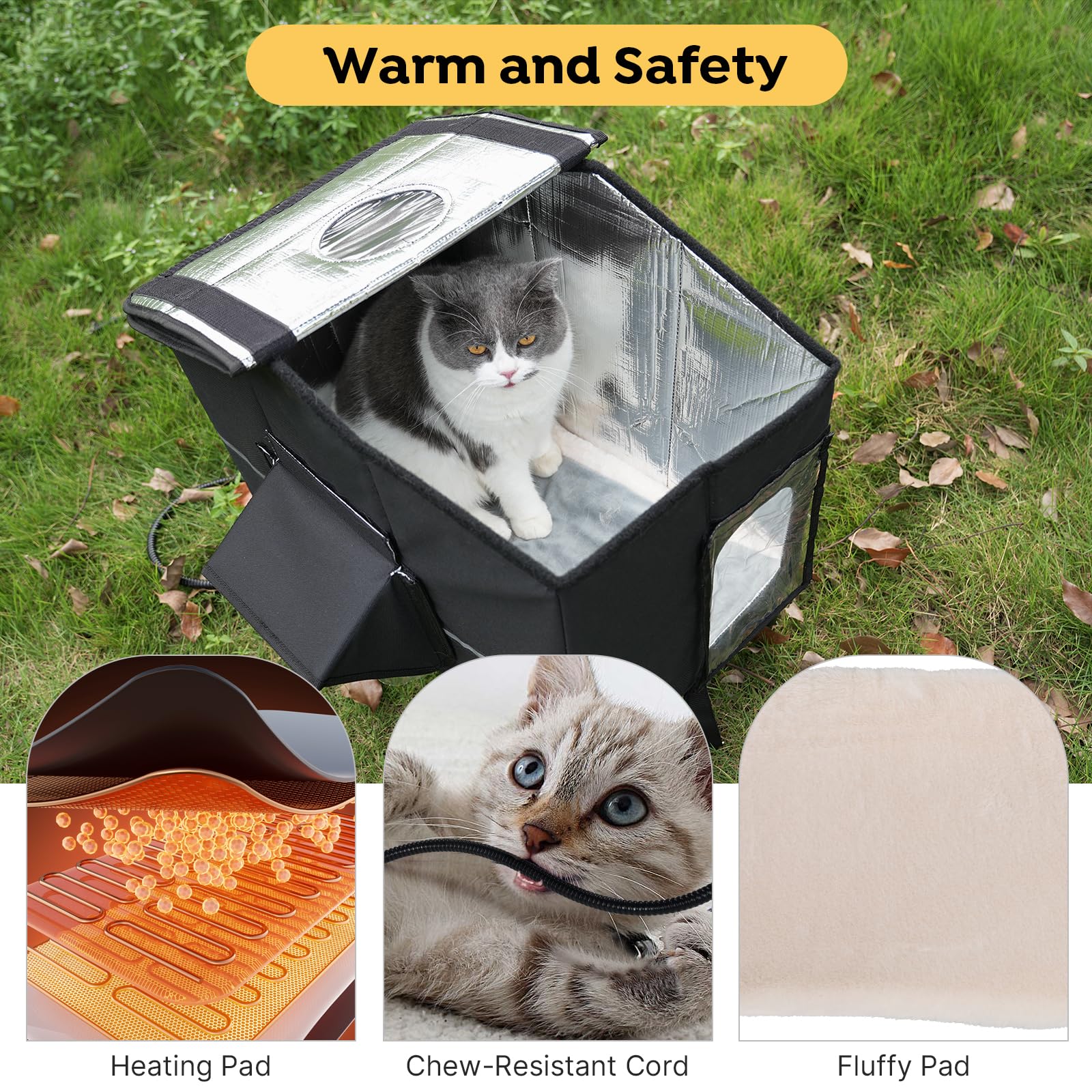 Veehoo waterproof roof shields from rain and snow for dry shelter.