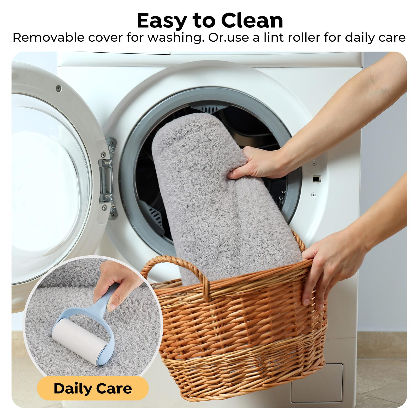 Veehoo removable machine-washable perch cover simplifies cleaning and maintenance.