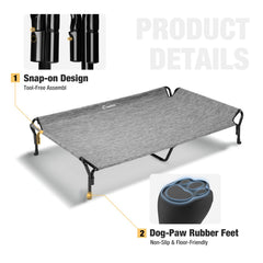 Veehoo snap-on assembly illustrates tool-free setup in seconds