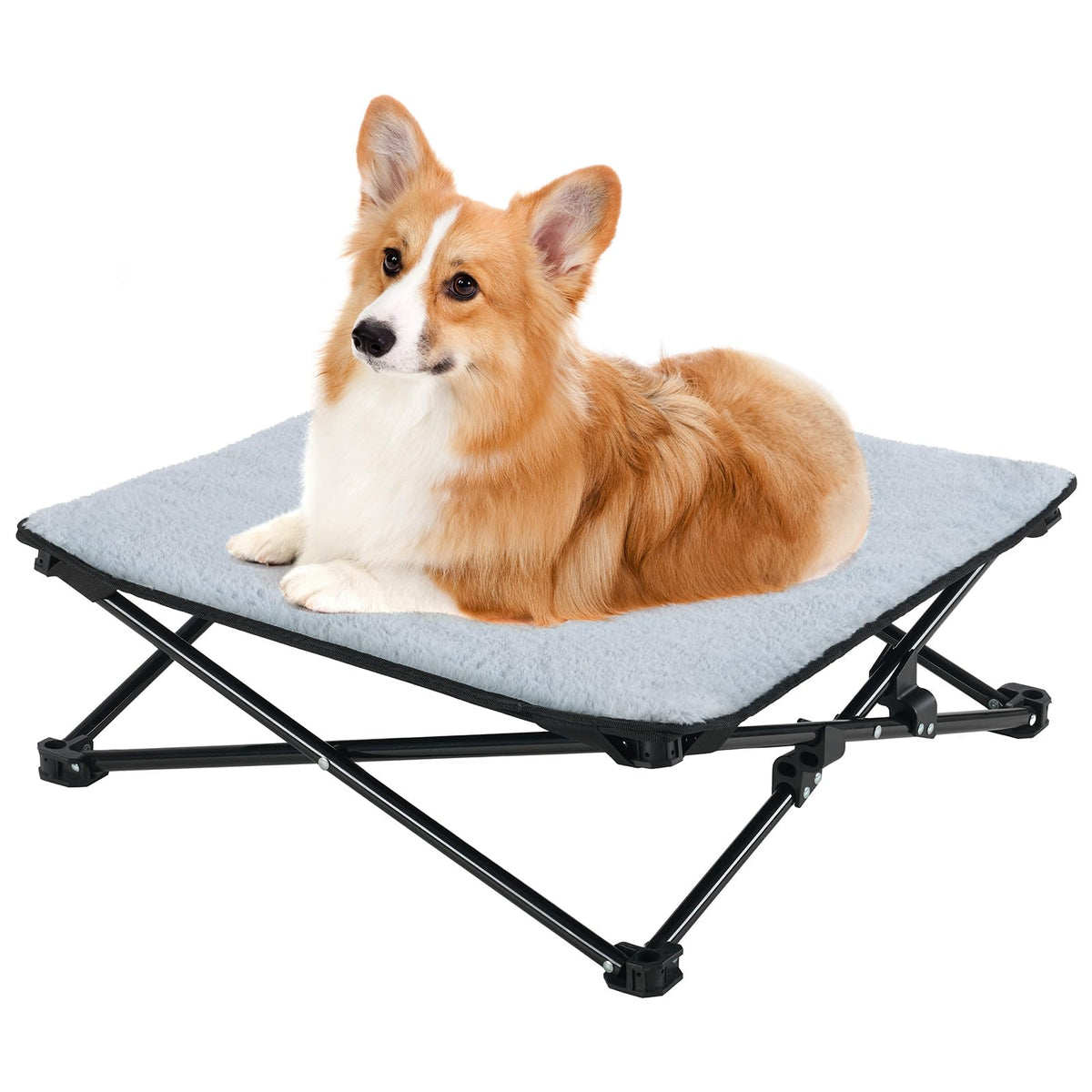Veehoo 29-inch dog cot ready outdoors for elevated comfort