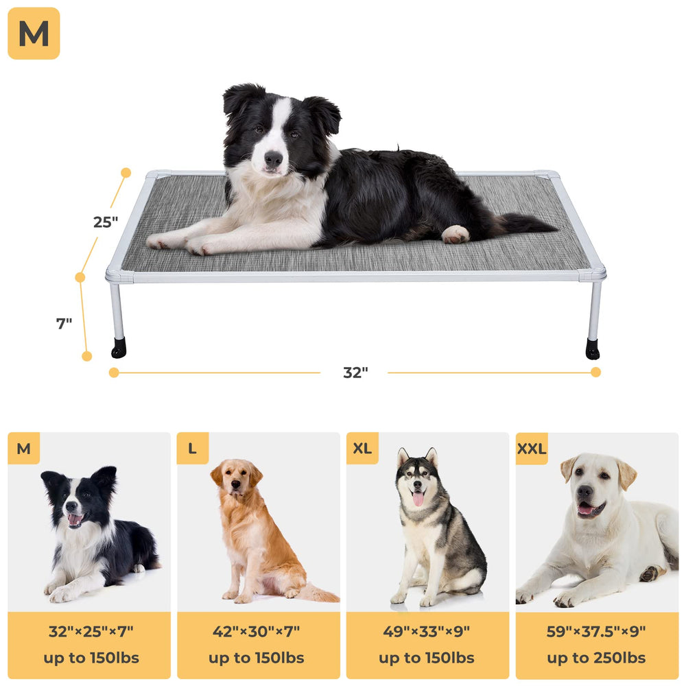 Veehoo bed with Textilene fabric that's easy to clean and maintain.