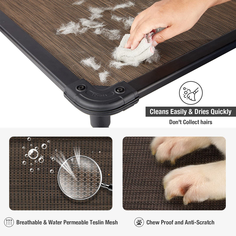 Veehoo bed-assembly—includes screws and hex tool for quick setup.