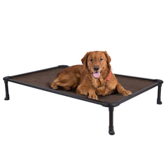 Veehoo chew-proof elevated bed frame—durable rustless aluminum for outdoor use.