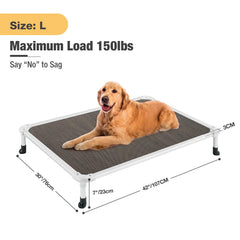 Veehoo chew-proof elevated dog bed 7 inch height keeps pets cleaner and drier off the ground.