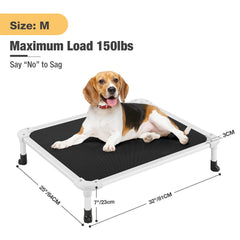 Veehoo Chew Proof Elevated Dog Bed 7-inch-off-ground highlights elevated resting height.