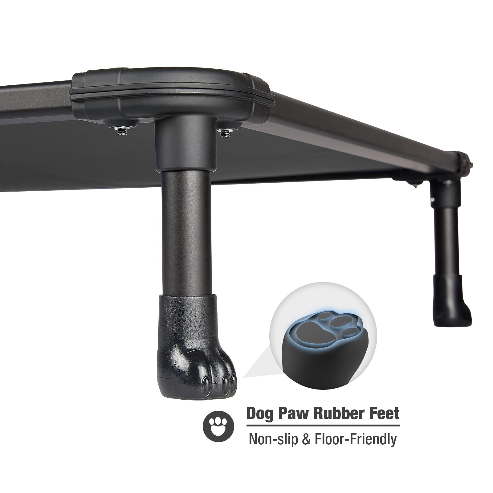 Veehoo elevated dog bed mesh keeps your pet cool and breathable.