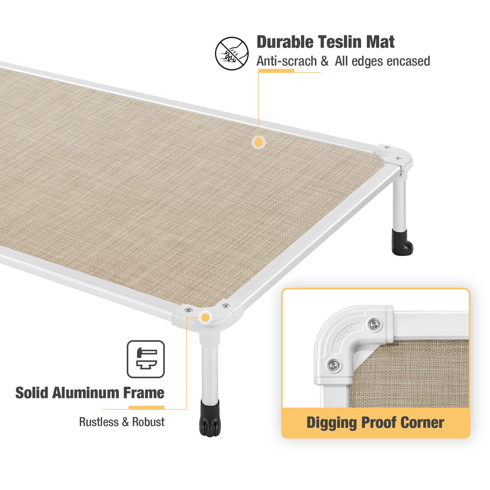 Veehoo aluminum frame in silver finish resists rust for long-lasting stability.