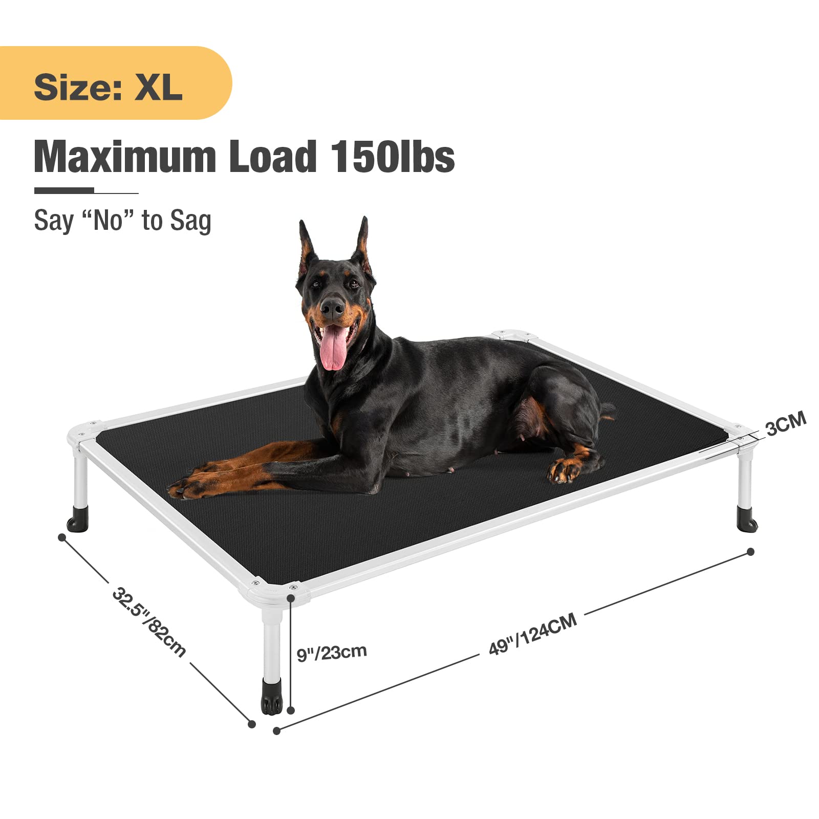Veehoo chew-proof bed with wrapped edges prevents chewing and adds safety.