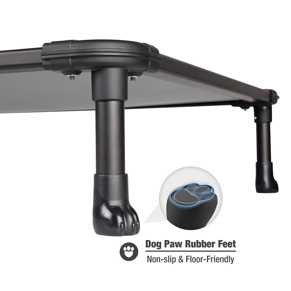 Veehoo chew-proof rustless aluminum frame detail emphasizes sturdy, long-lasting design