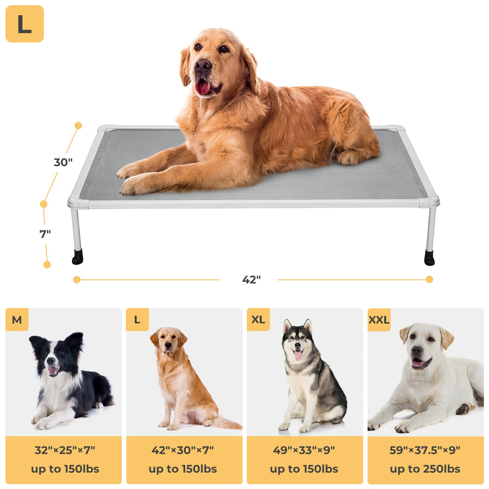Veehoo chewproof elevated dog bed large-dog use-case proves 100-lb capacity for big breeds