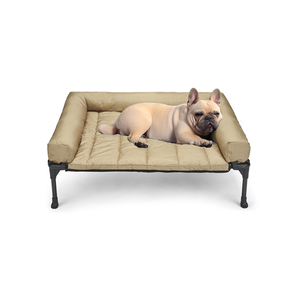 Veehoo cooling elevated dog bed frame promotes airflow and comfortable elevated lounging.