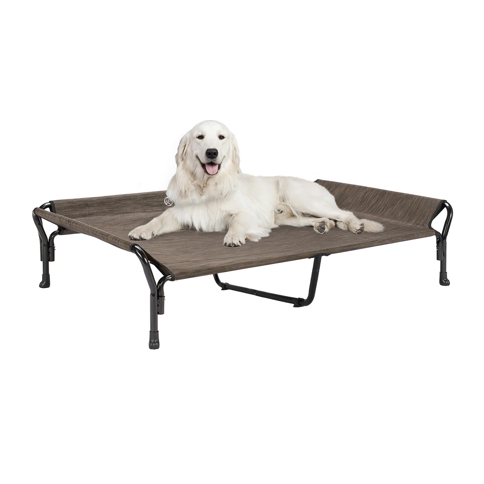 Veehoo cooling elevated dog bed frame offers sturdy support for indoors or outdoors.
