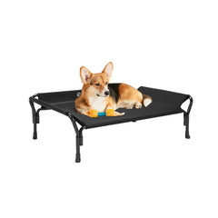 Veehoo cooling elevated dog bed frame provides sturdy support for indoor and outdoor use.