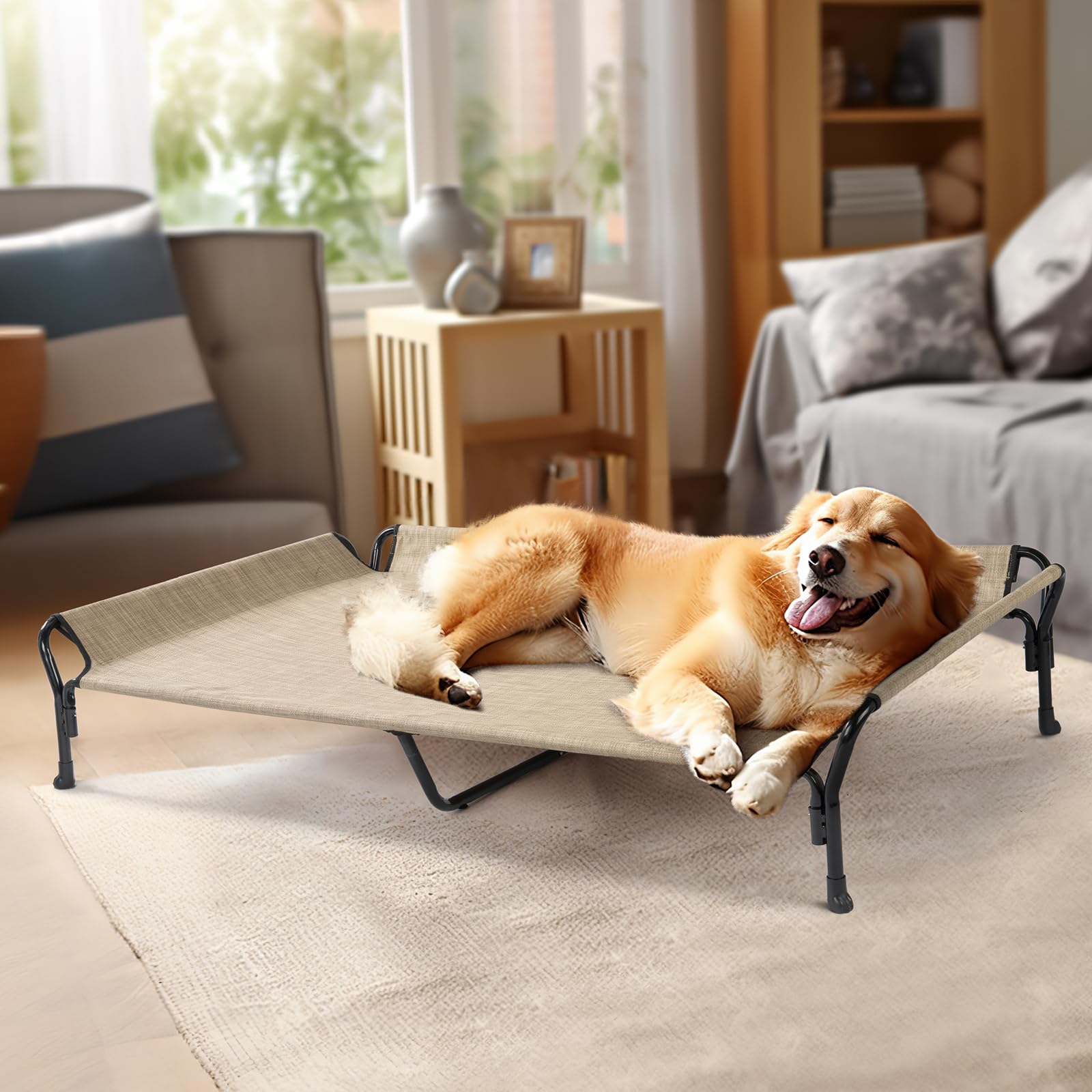 Veehoo headrest close-up demonstrating ergonomic neck support for dogs.