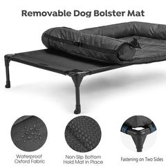Veehoo waterproof bolster cushion detail for easy wipe-clean maintenance