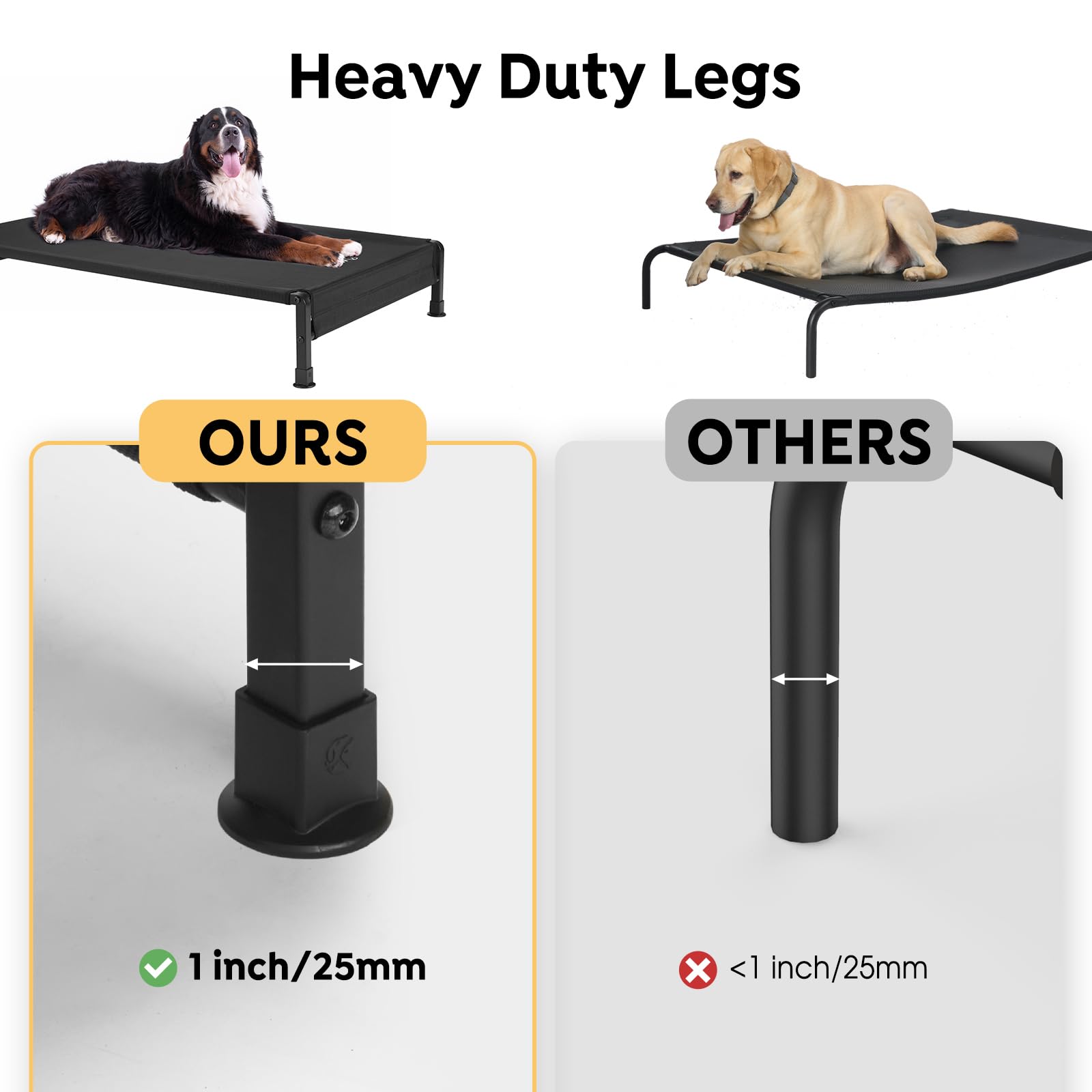 Veehoo elevated design keeps pets off ground for cleaner rest.