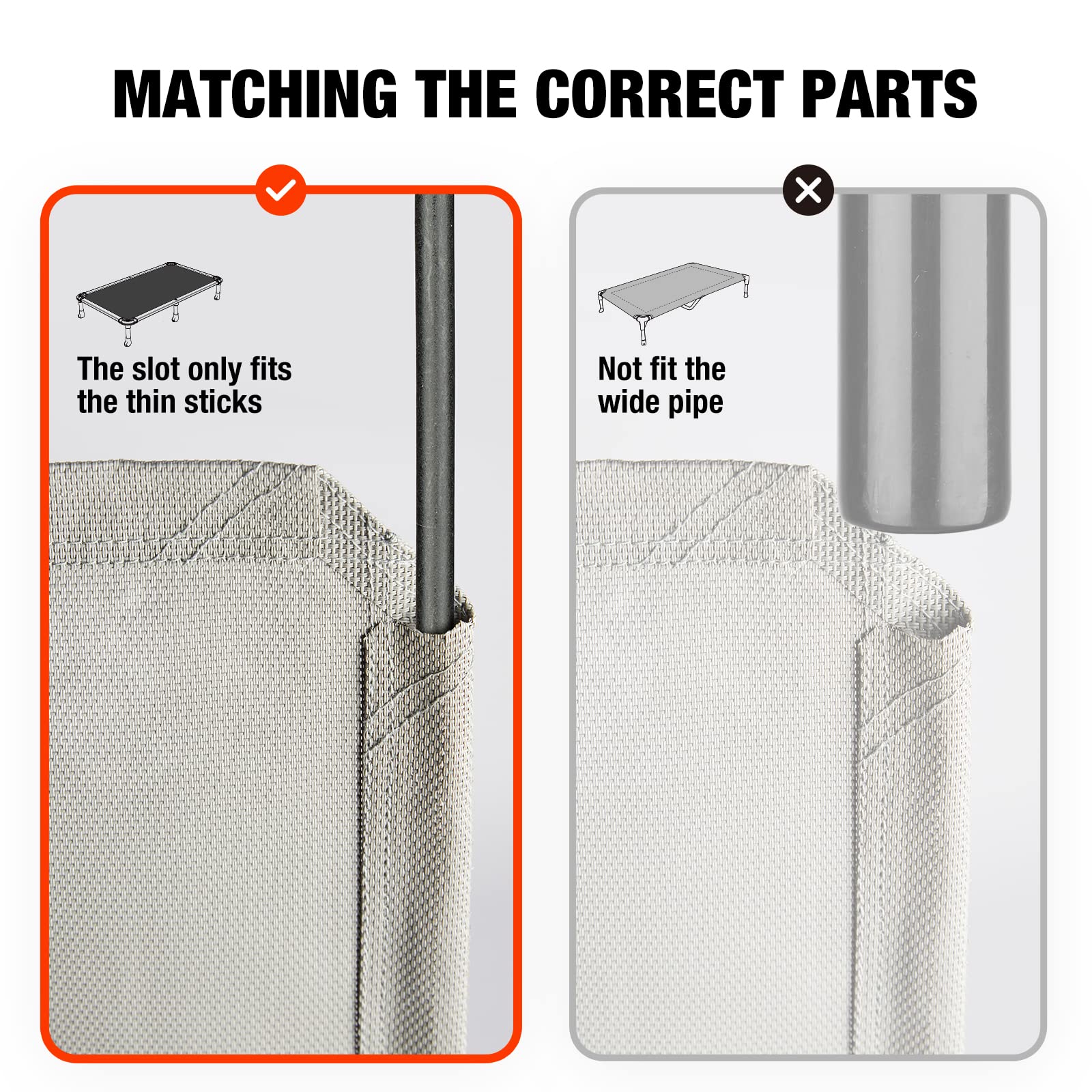 Veehoo dog bed cover with removable zipper closure for quick cleaning