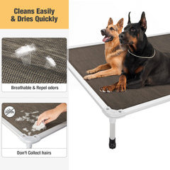 Veehoo durable aluminum frame supports larger dogs with stability.