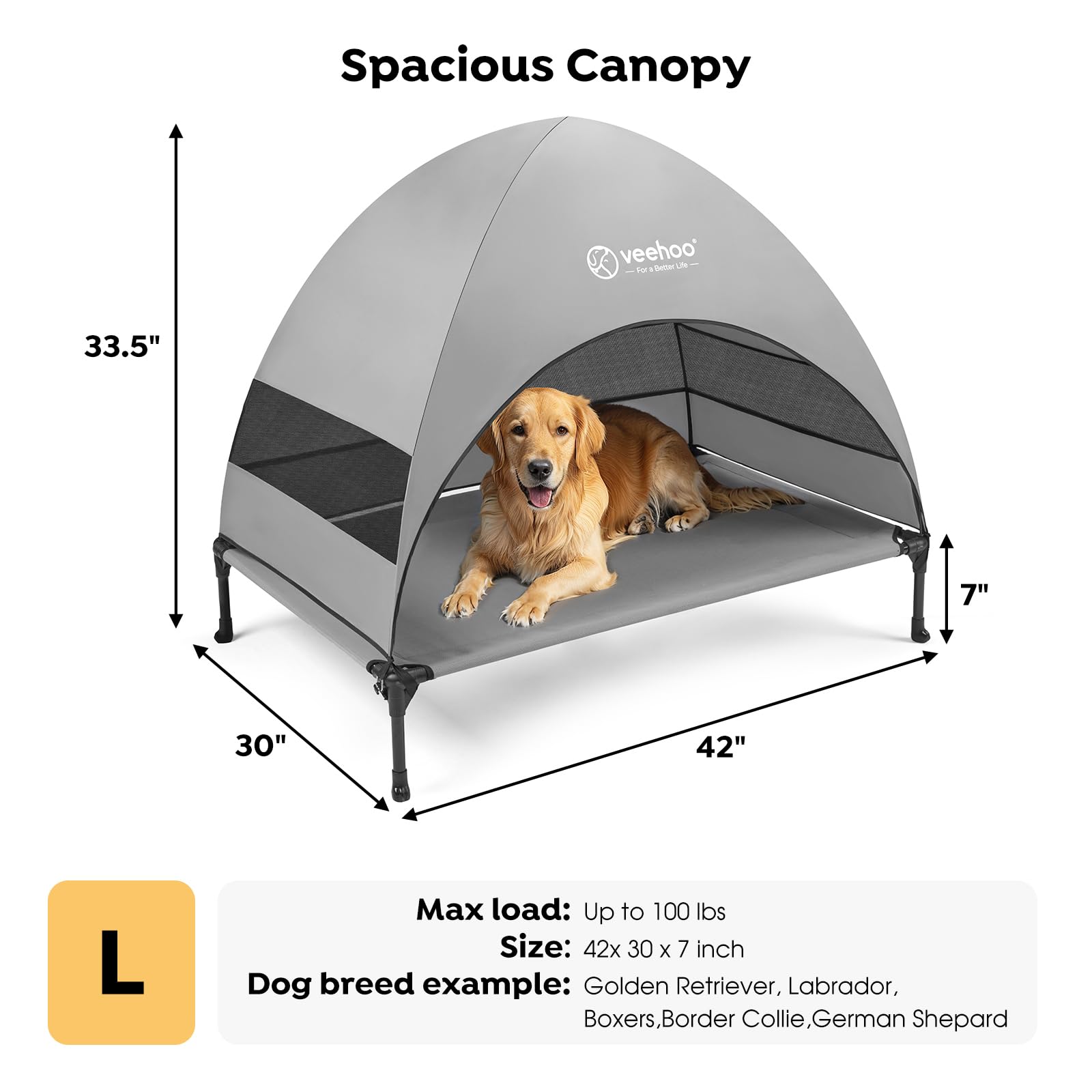 Veehoo easy-setup plug-in dog bed demonstrates tool-free deployment.